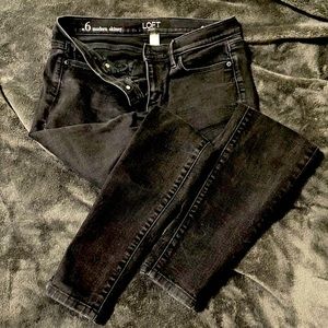 Loft modern skinny black jeans. 6